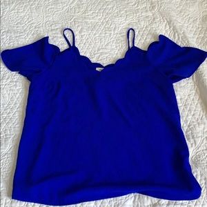 Blue, short sleeve, top